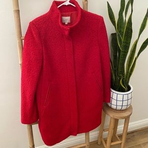 LOFT | GORGEOUS High Neck Red Coat